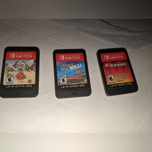 Nintendo switch bag with three games